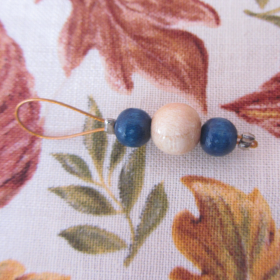 Wooden stitch markers ABA