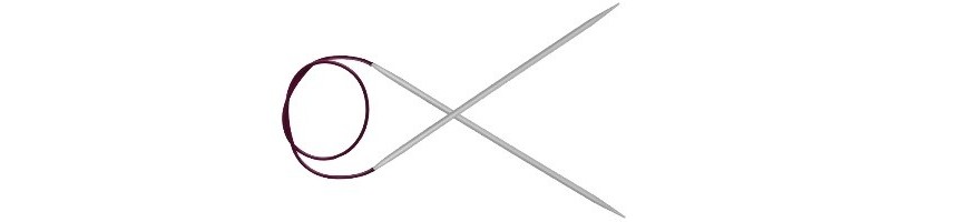 100 cm  - Basix Aluminium fixed circular needles 